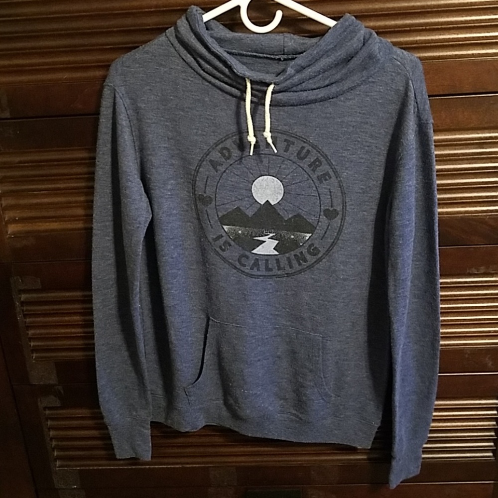 WELL WORN Cowl Neck Lightweight Hoodie